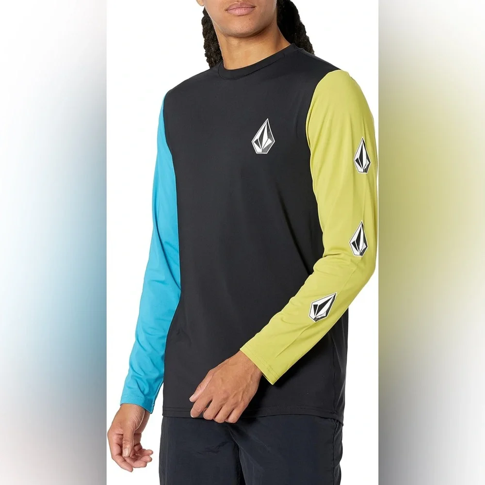 Volcom Men’s Confuse Long Sleeve Rash Guard With UV Protection Size XS